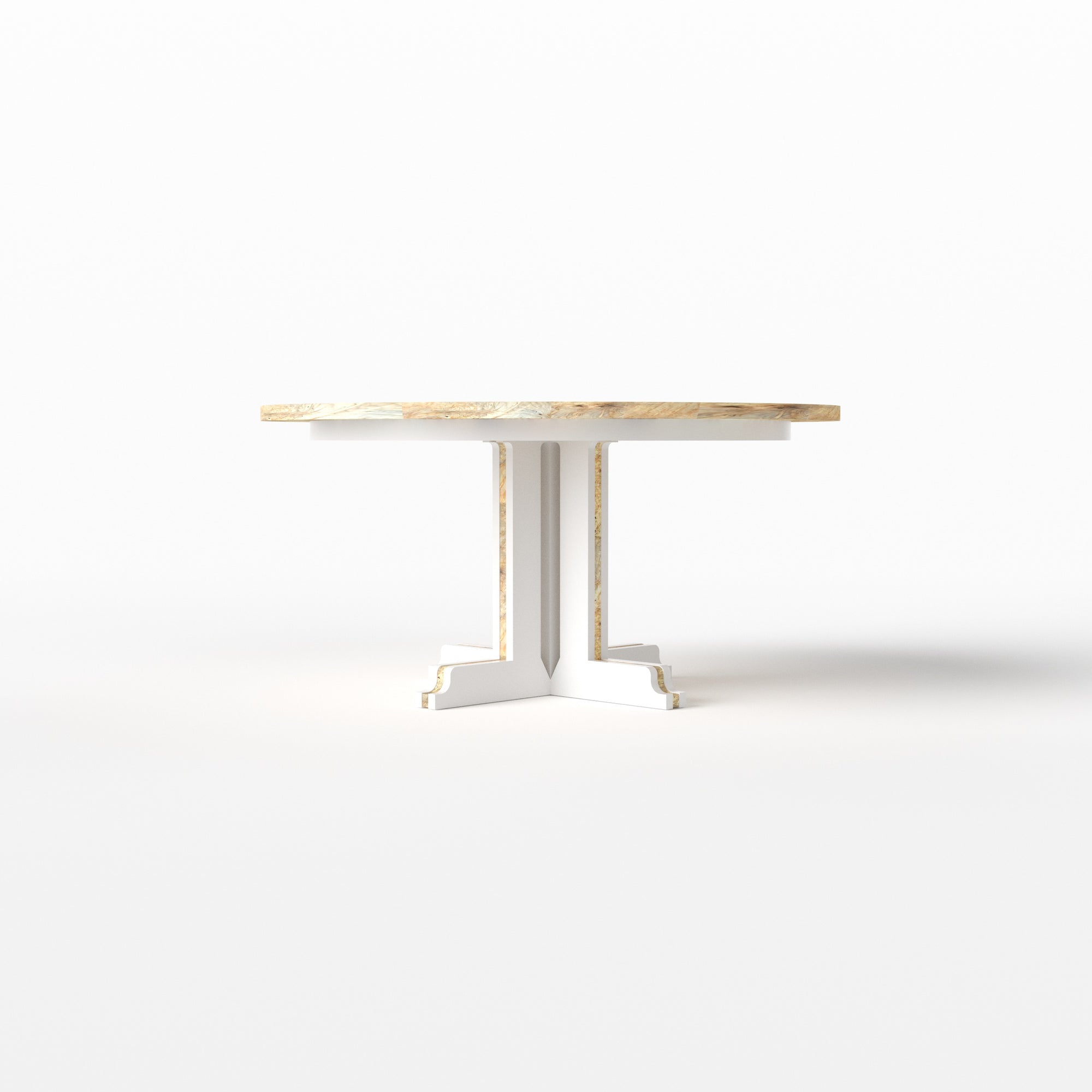 L Pedestal Table