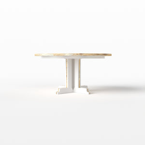 L Pedestal Table
