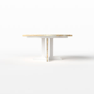 L Pedestal Table