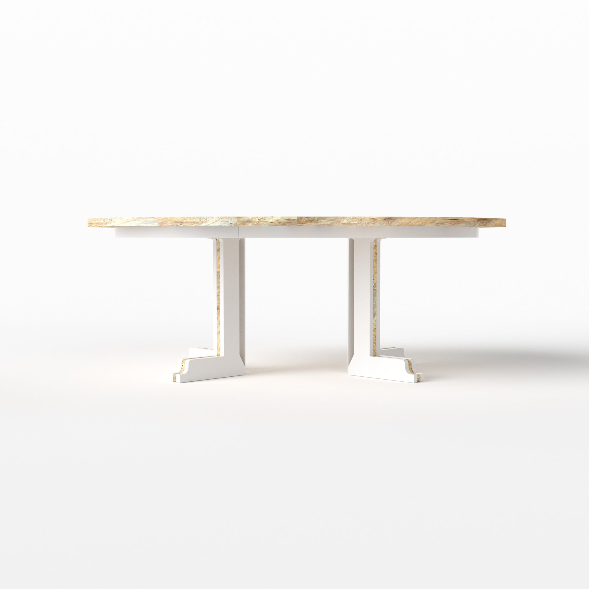 L Pedestal Table