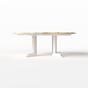 L Pedestal Table