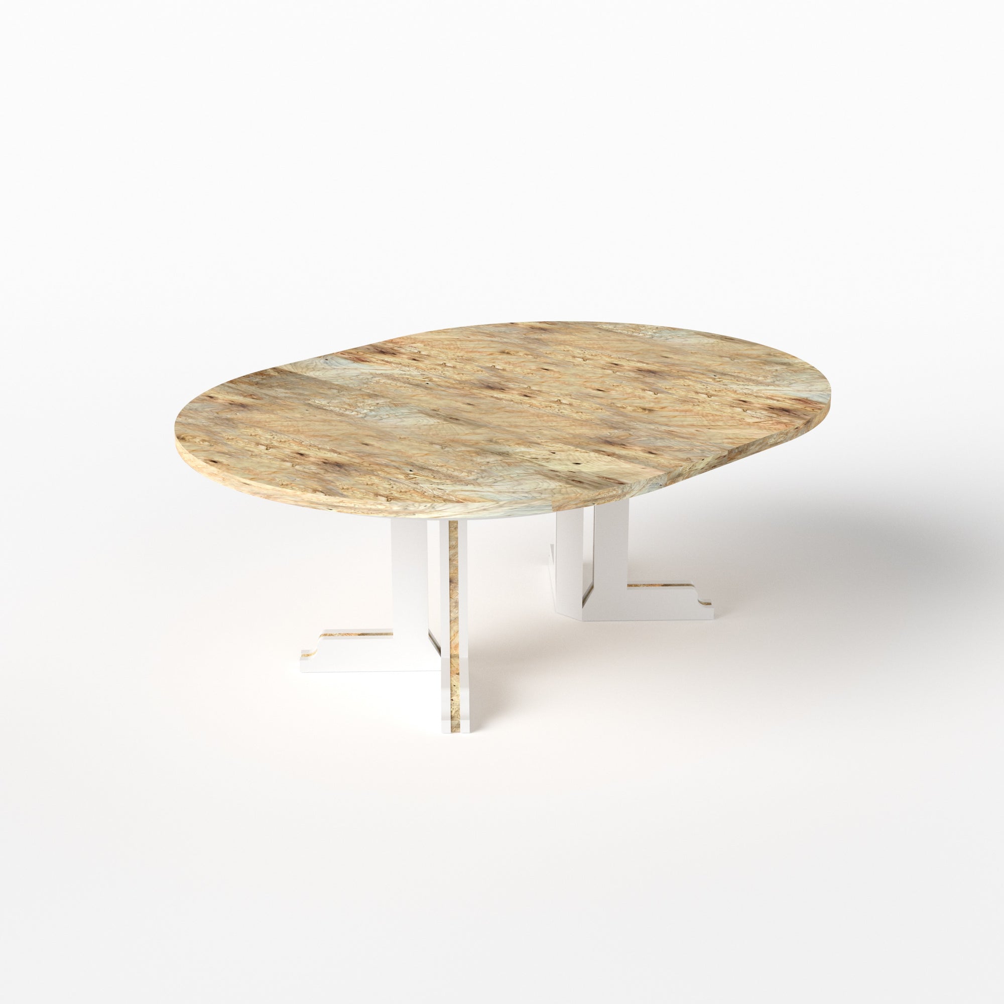 L Pedestal Table