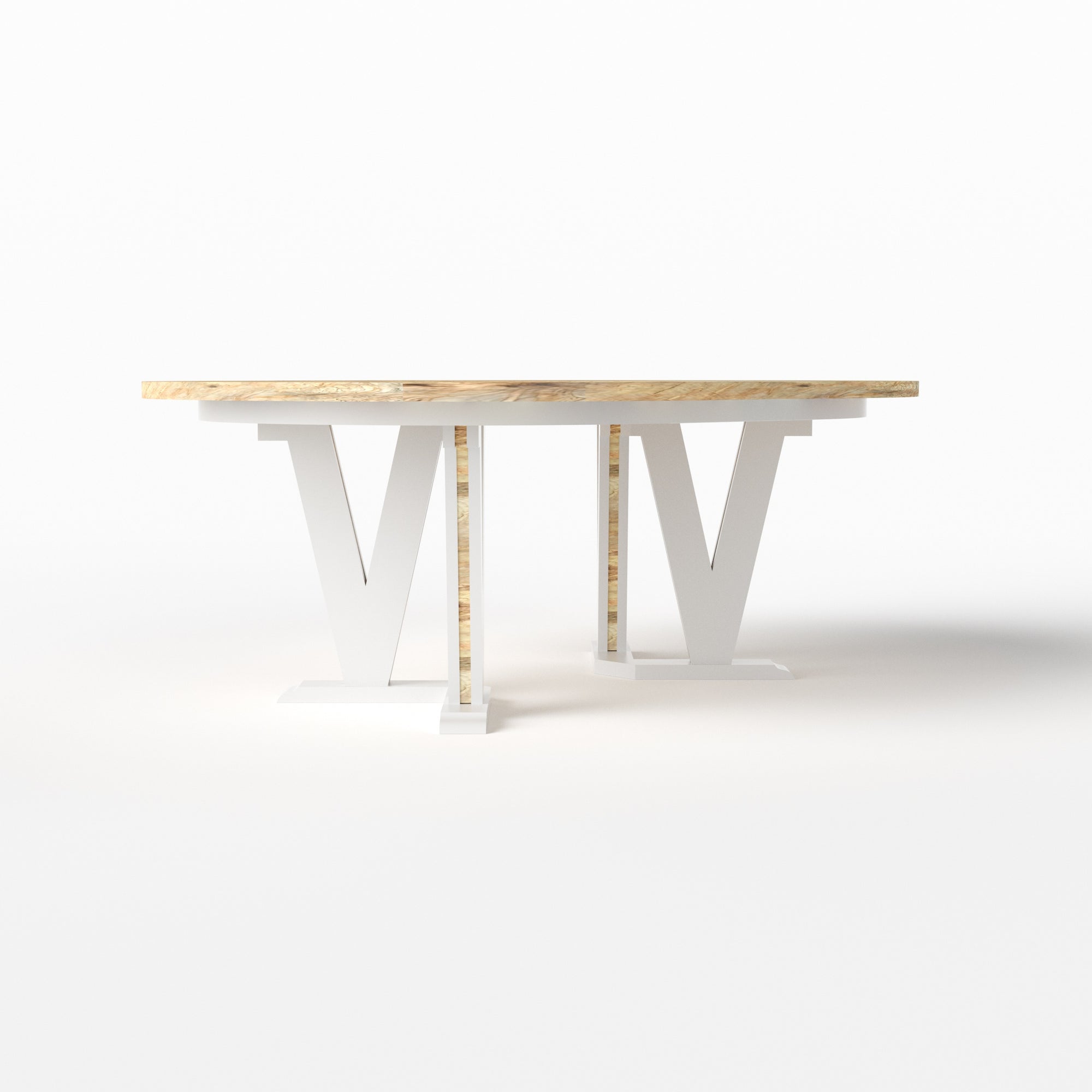 V Pedestal Table