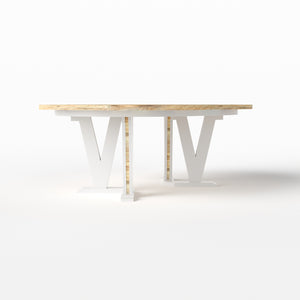 V Pedestal Table
