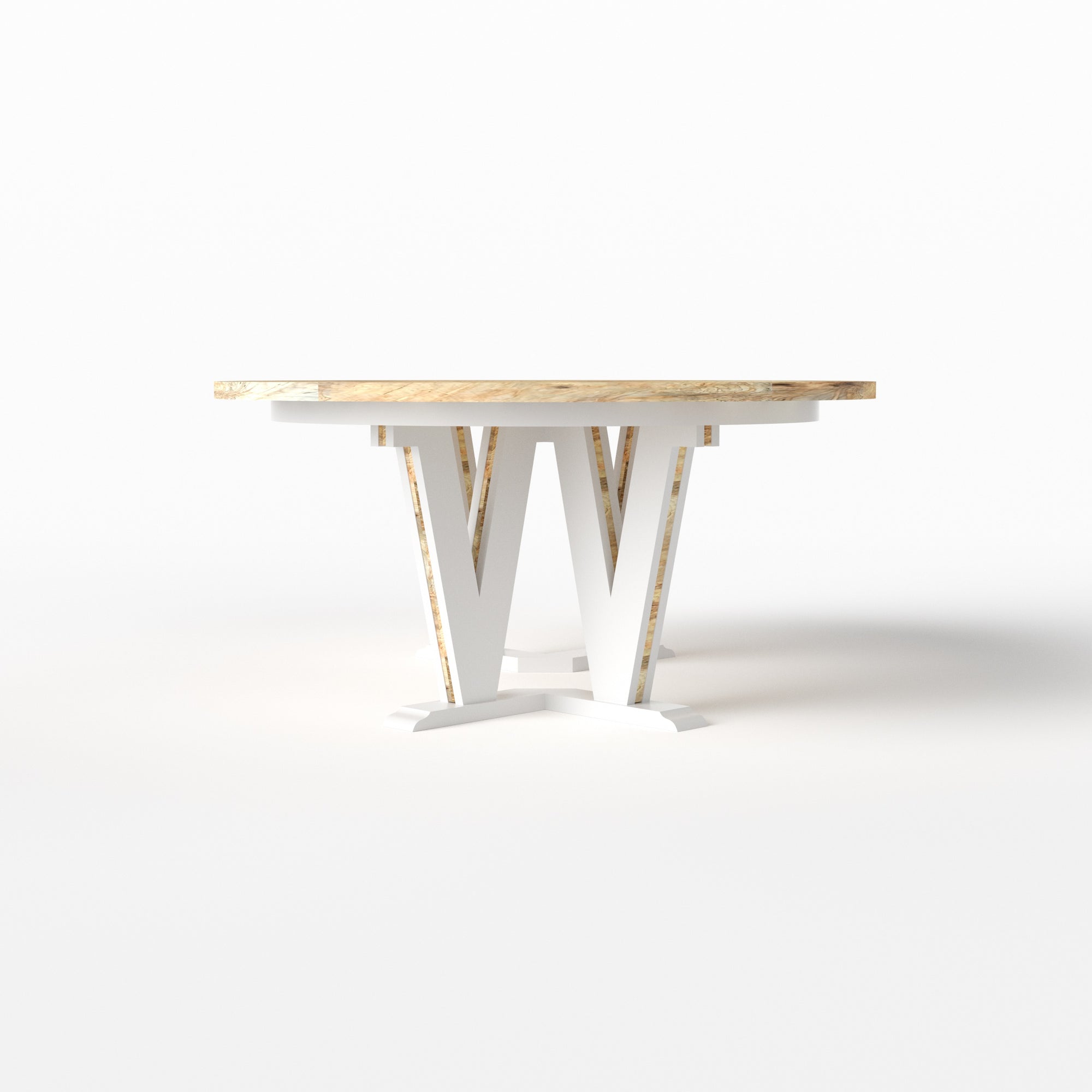 V Pedestal Table