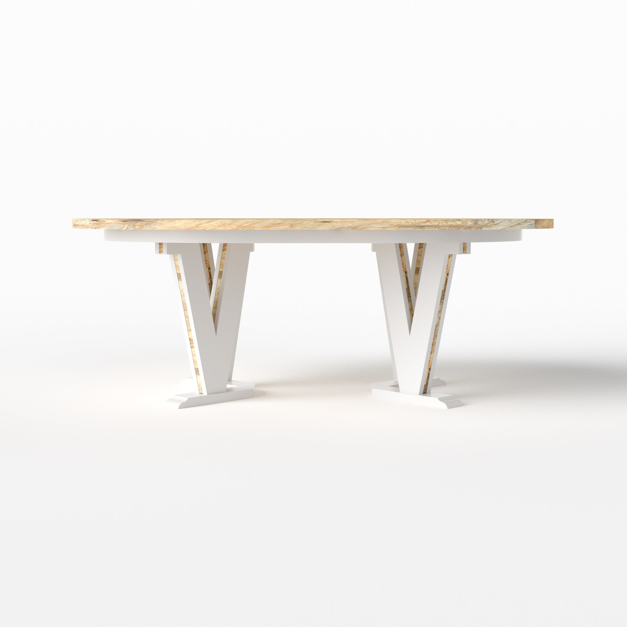 V Pedestal Table