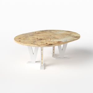 V Pedestal Table