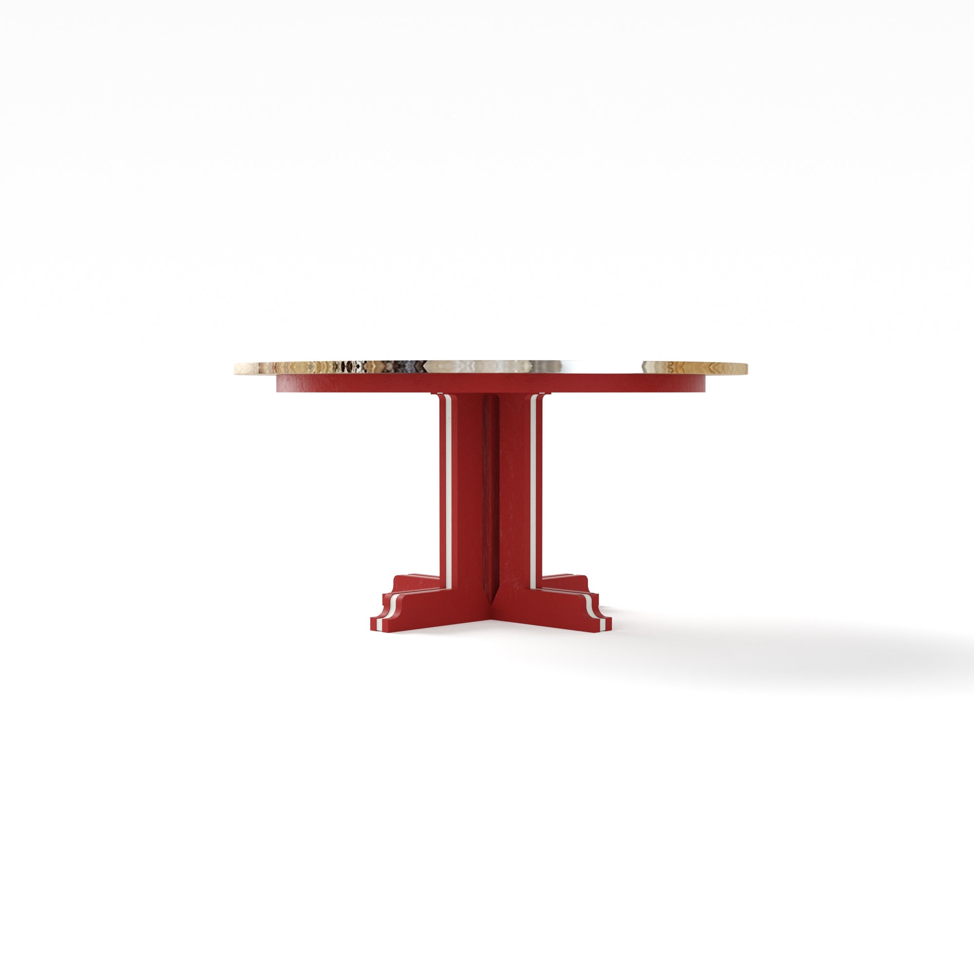 L Pedestal Table